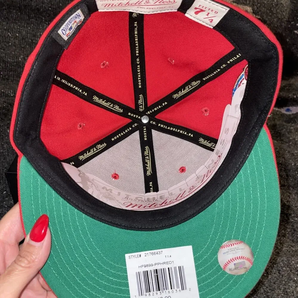 Mitchell & Ness Philadelphia Phillies Throwback 7 1/4 BRAND NEW cap hat Fitted